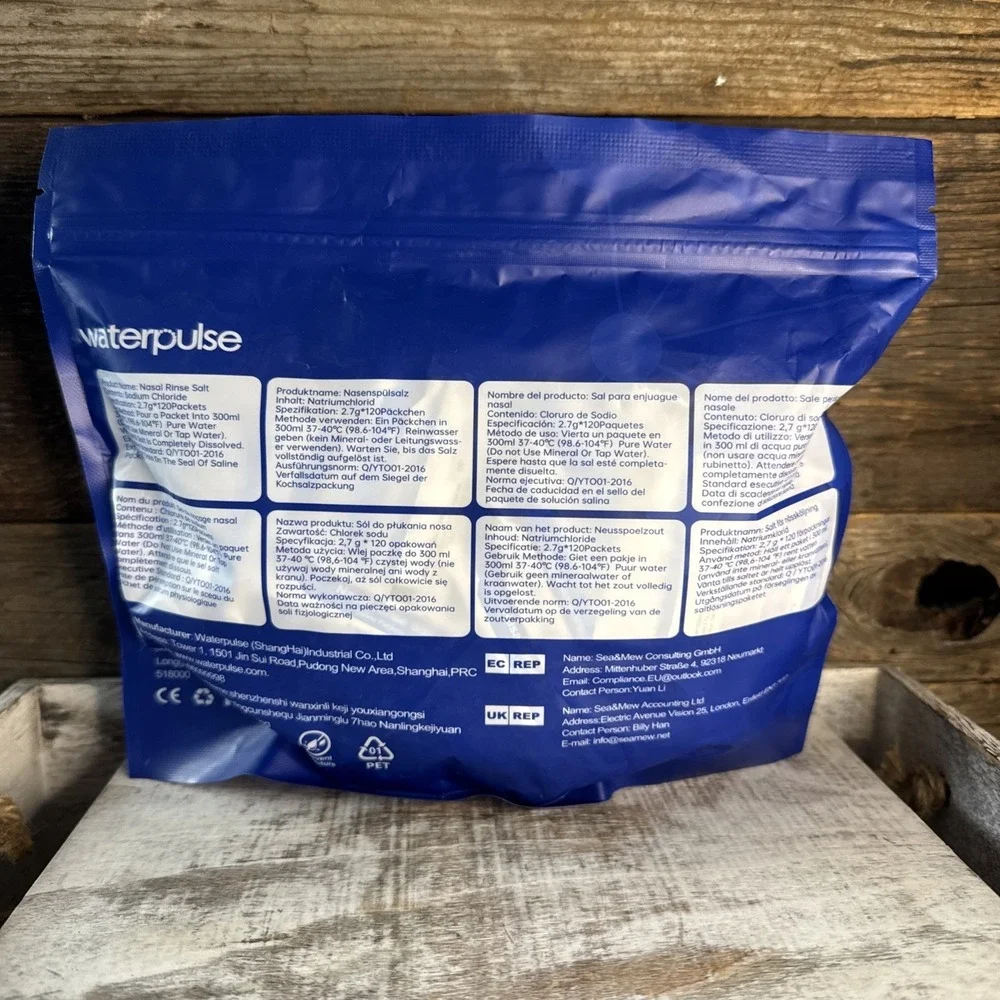 Waterpulse Nasal Rinse Salt‎ x 120 Individual Packets | MSRP = $15